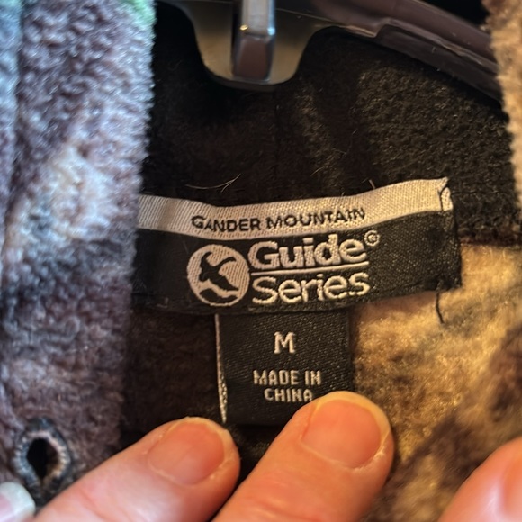 GANDER mountain guide series men’s size medium fleece camo hoodie - Picture 5 of 8